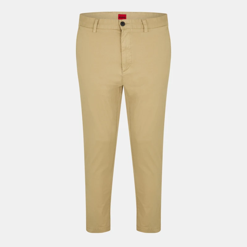 Image of Hugo Mens Straight Leg Trousers Medium Beige male 31W R