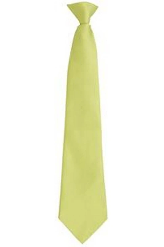 Image of Premier Premier Men Fashion ”ColoursWork Clip On Tie in Lime Lime One Size Male 5055805451347
