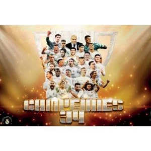 Image of Real Madrid FC Poster Campeones 34