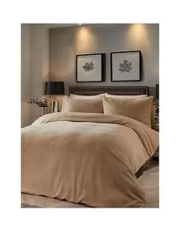 Image of Soiree Natasha Cuddly Faux Fur Duvet Cover Set - Natural