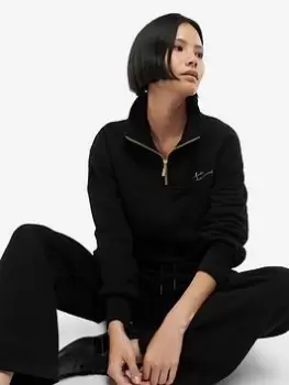 Image of Barbour International Parallel 1/2 Zip Sweat - Black, Size 10, Women