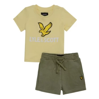 Image of Lyle and Scott Lyle & Scott Logo T Shirt Set - French Vanilla