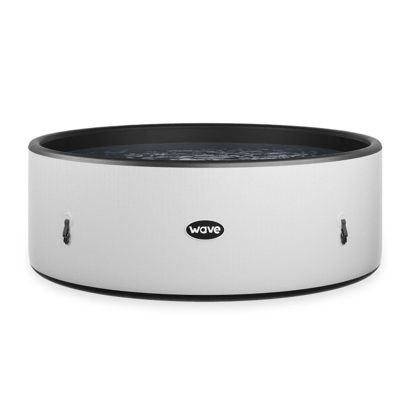 Image of Wave Spas Wave Ontario, Round Drop Stitch Hot Tub, Herringbone in Off-White Size: 6 Person Off-White Unisex 6 Person