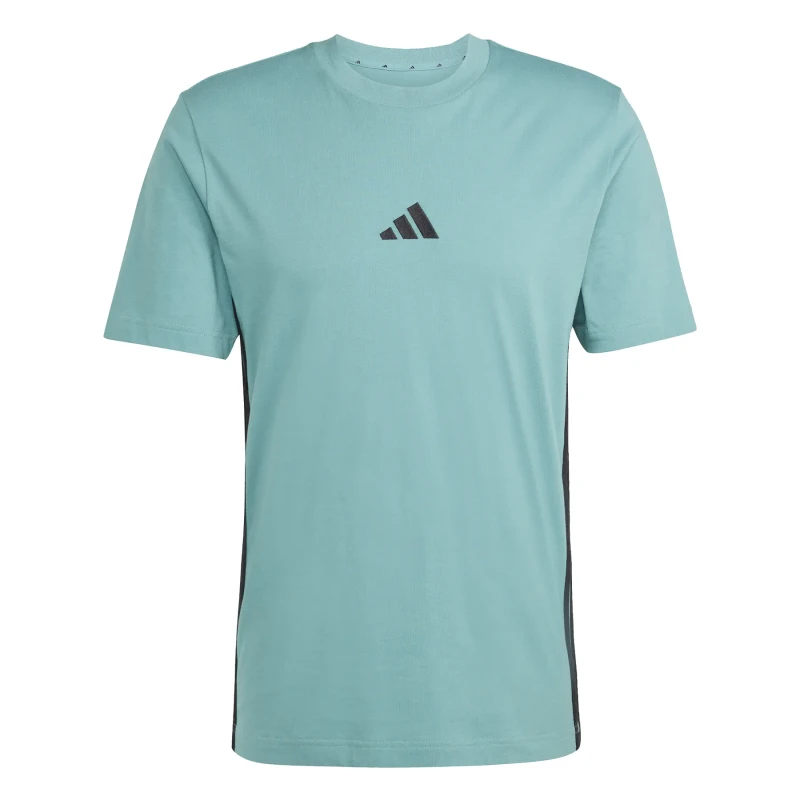 Image of Adidas T-Shirt adidas Essentials 3 Stripes Bleu Male L