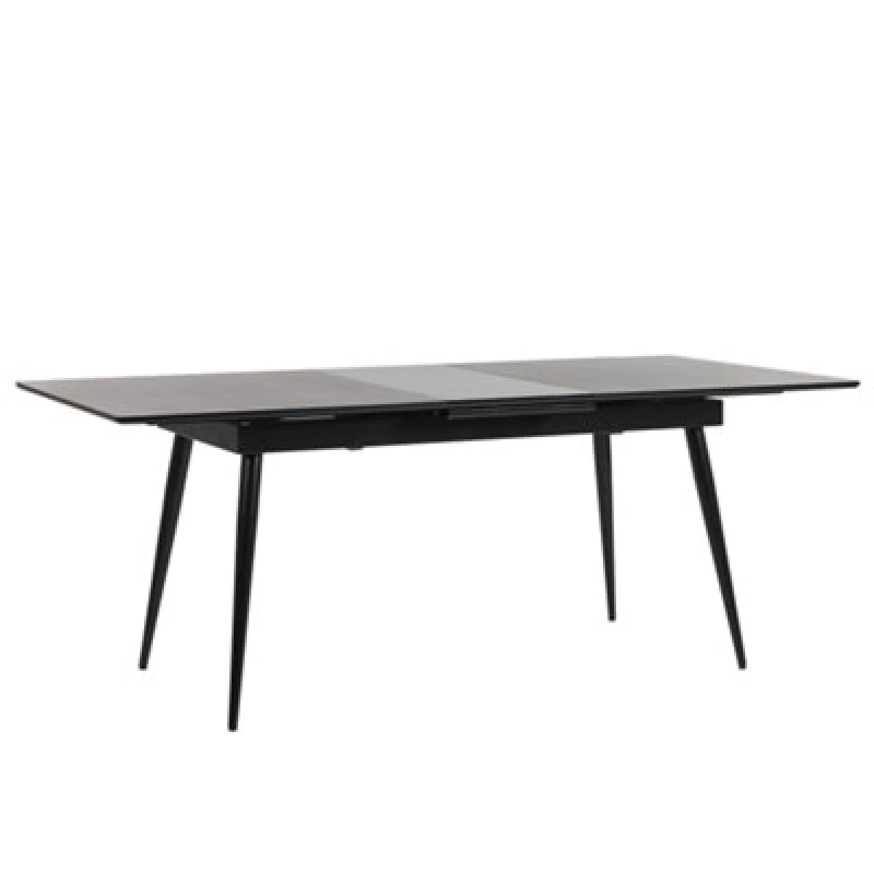 Image of Beliani Extending Dining Table Maldon Black 160/200 Cm 90 Cm