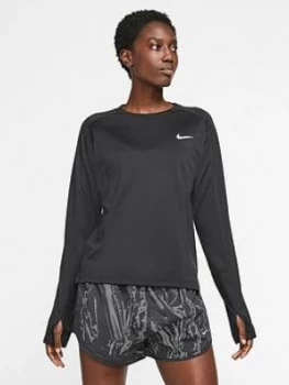 Image of Nike Running Pacer Ls Top - Black