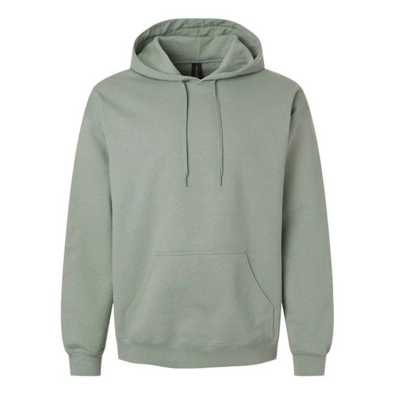 Image of Gildan Mens Midweight Fleece Hoodie in Green Size: Large Green Male L