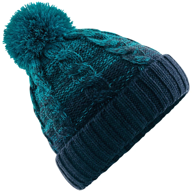 Image of Beechfield Beechfield Men Ombre Beanie in Teal Teal One Size Male 5063417943877