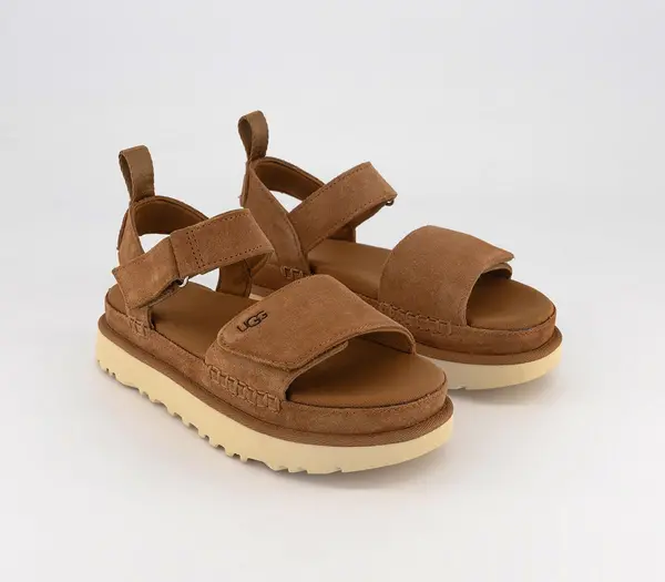 Image of UGG Womens Goldenstar Sandals Chestnut Brown, 4