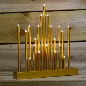 Image of 25cm Premier Christmas Candlebridge with 20 LEDs & Timer Battery Operated Choose Black or Gold or Silver