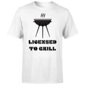 Image of Licensed to Grill T-Shirt - White - 3XL