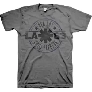 Image of Red Hot Chili Peppers - LA 83 Unisex Small T-Shirt - Grey