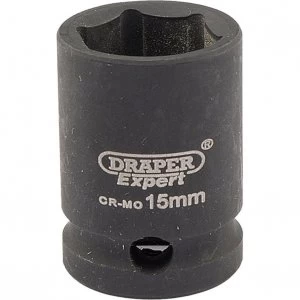 Image of Draper Expert 3/8" Drive Hi-Torq Hexagon Impact Socket Metric 3/8" 15mm
