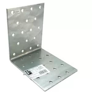Image of Heavy Duty Zinc Plated Reinforced Corner Angle Bracket - Size 100x100x80x2mm - Pack of 10