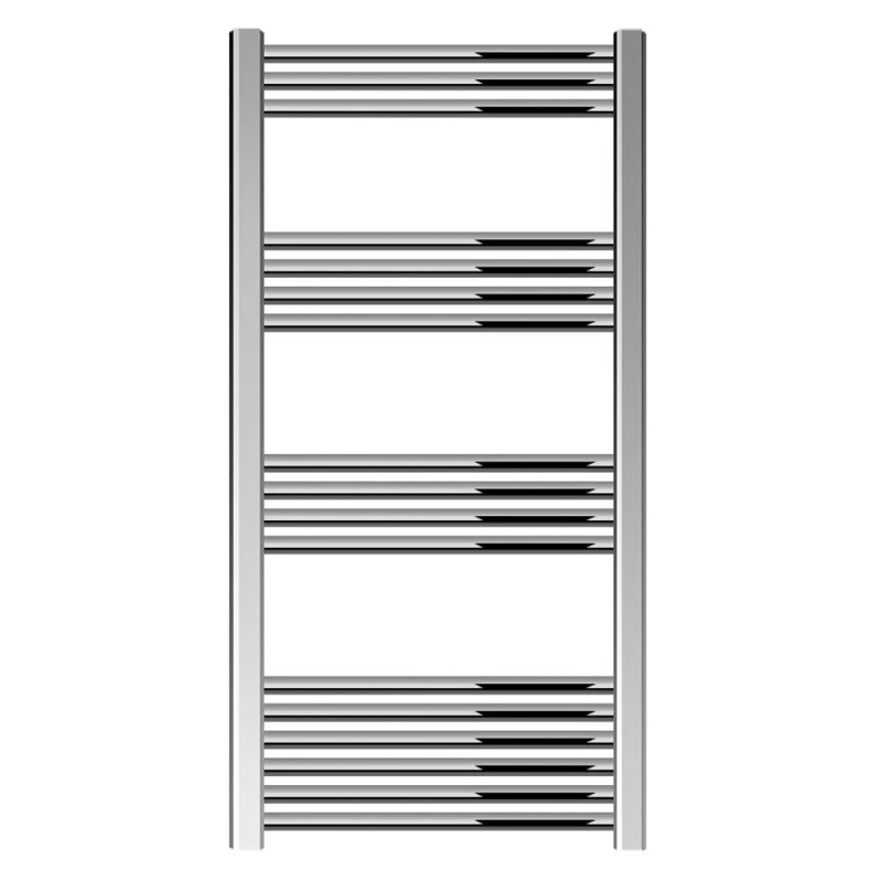 Image of Balterley Straight Heated Towel Rail Radiator, 403W, 600 x 1100mm, Chrome in Silver Silver Unisex