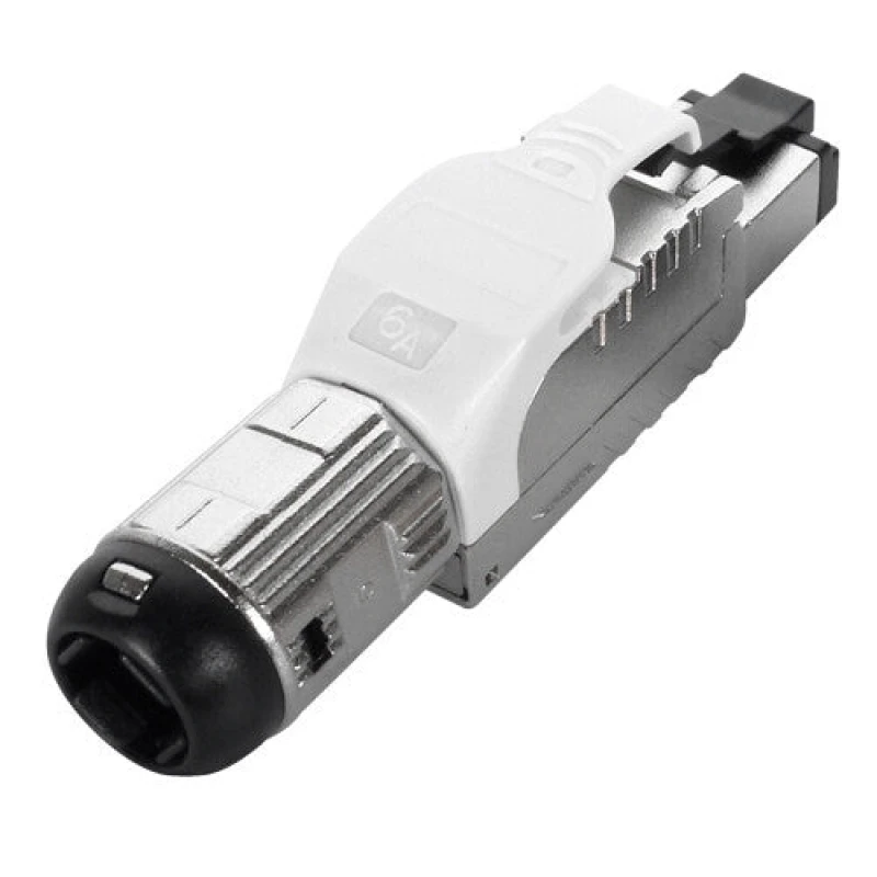 Image of Cablenet Cablenet Cat6a RJ45 FTP Field Termination Plug With White Latch 22-2202