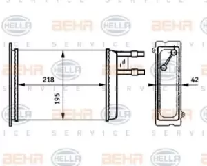 Image of Behr Heat Exchanger 8FH351313-371 70818778 Aluminium Replaces 8FH351313-171