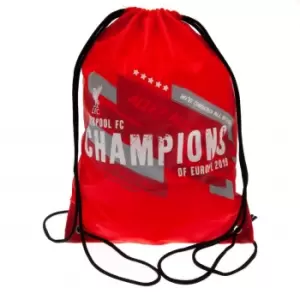 Image of Liverpool FC Champions Of Europe Gym Bag (One Size) (Red)