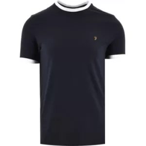 Image of Farah Navy Groves Ringer T-Shirt