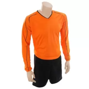 Image of Precision Unisex Adult Marseille T-Shirt & Shorts Set (XL) (Tangerine/Black)
