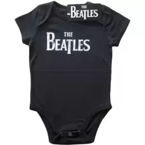 Image of The Beatles - Drop T Logo Kids 24 Months Baby Grow - Black