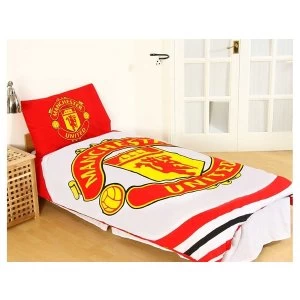 Image of Man Utd Pulse Single Duvet and Pillow Case Set