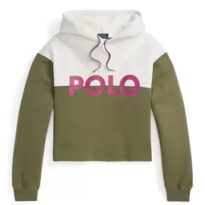 Image of POLO RALPH LAUREN Logo Colour Block Hoodie - Green
