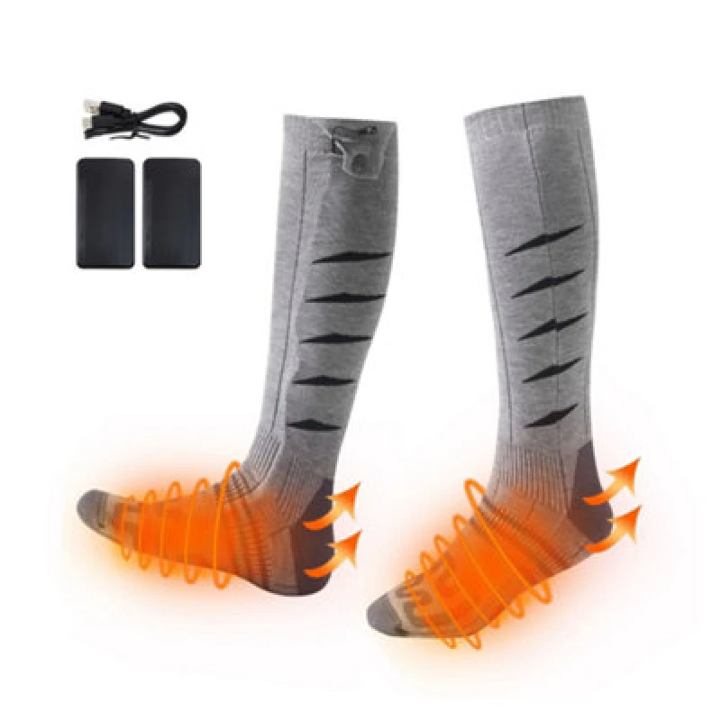 Image of Ezysleep Ezysleep Rechargeable Heated Socks in Silver Silver One Size Unisex 0721545336606