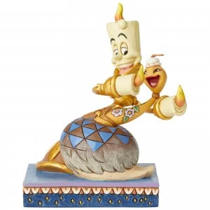 Image of Disney Traditions Romance by Candlelight (Lumiere and Feather Duster Figurine) 15.0cm