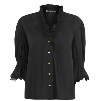 Image of Biba Puff Cotton Shirt - Black