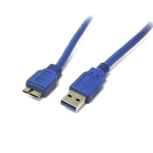 Image of 3 ft SuperSpeed USB 3.0 Cable A to Micro B