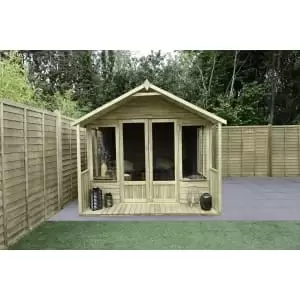 Image of Forest Garden Oakley 8 x 12ft Overlap Apex Summerhouse with Base & Assembly