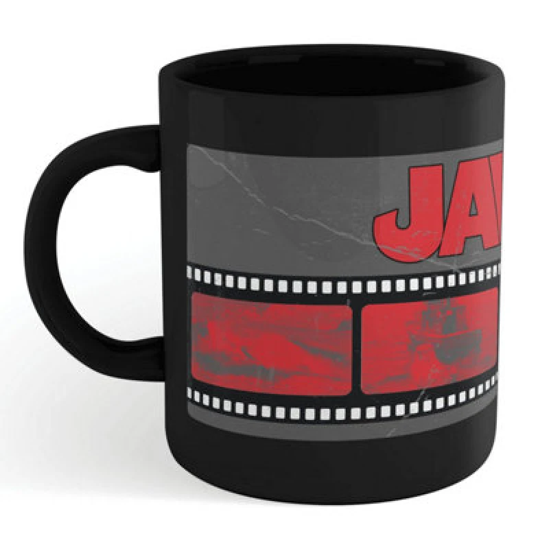 Image of Jaws Jaws Official Film Reel Mug - Black One Size Unisex 5056762888207