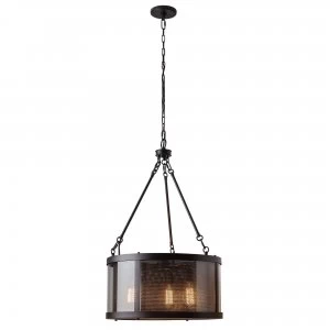 Image of 3 Light Ceiling Pendant Bronze, E27