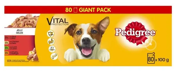 Image of Pedigree Selection In Jelly Dog Food 80 x 100g