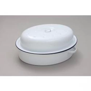 Image of Falcon Falcon Oval Roaster - Traditional White 30cm x 21.5cm x 14.5D