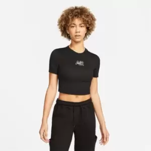 Image of Nike Air Cropped T Shirt Ladies - Black