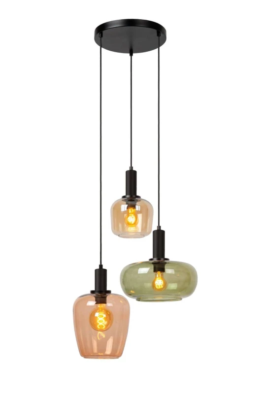 Image of Netlighting Lucide ILONA Pendant light 3xE27 Black Unisex