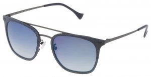 Image of Police Matt Blue Cloth Effect Blue Lens Suglasses.