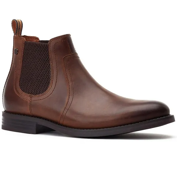 Image of Base London Mens Bateman Pull On Chelsea Ankle Boots - UK 8 Brown male GDE2776DKB8