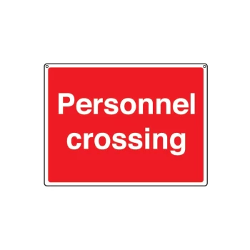 Image of General Construction Personnel Crossing Rigid PVC Sign - 600 X 450MM