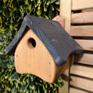 Image of Faraway Modern Wooden Garden Wild Bird Nest Box with Grey Roof - 32mm Entrance Hole