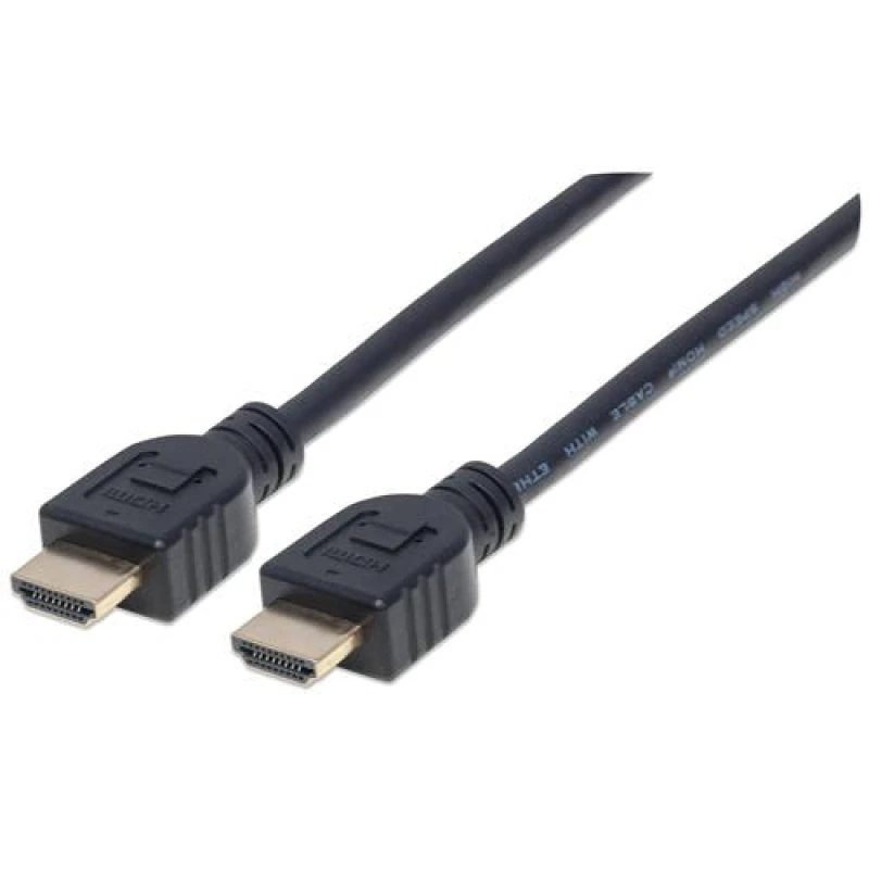 Image of Manhattan Manhattan HDMI Cable with Ethernet (CL3 rated suitable for In-Wall use) 4K@60Hz (Premium High Speed) 3m Male to Male Black 4K Ultra HD x 2k