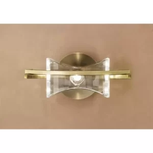Image of Kromo wall light with switch 1 Bulb G9, antique brass