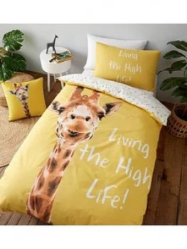 Image of Catherine Lansfield Catherine Lansfield Giraffe Duvet Set - Single