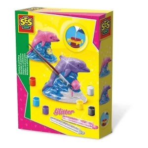 Image of SES Creative Childrens Glitter Dolphin Casting & Painting Set Activity Set