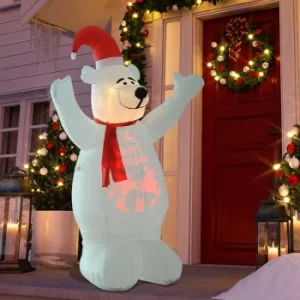 Image of HOMCOM 6ft Inflatable Bear Decoration W/LED Lights