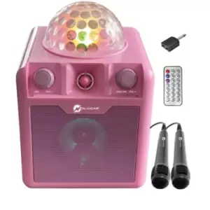 Image of N-Gear Portable Disco Block 410 Karaoke Speaker - Pink
