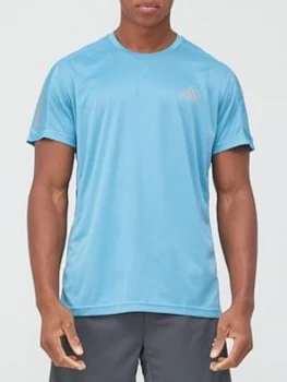 Image of adidas Own The Run T-Shirt - Blue Size 2XL, Men