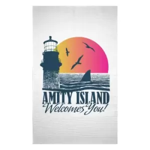 Image of Jaws Amity Island Woven Rug - Small